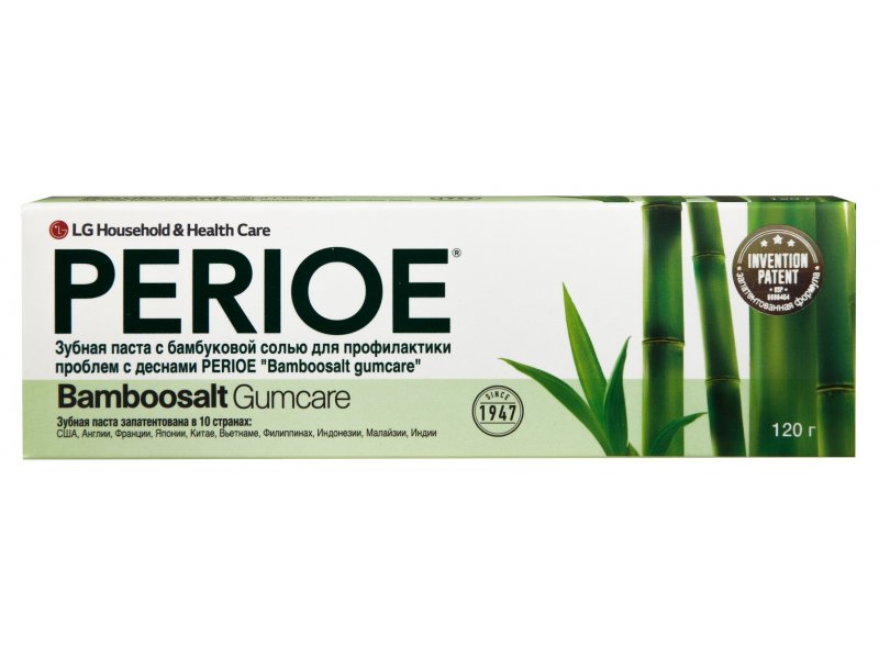 Зубная паста Perioe с бамбуковой солью Bamboosalt gumcare для профилактики проблем с деснами, 120 г
Зубная паста Perioe с бамбуковой солью Bamboosalt gumcare для профилактики проблем с деснами, 120 г