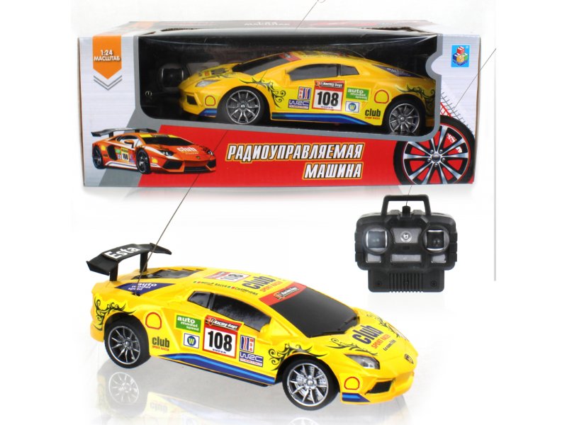 Игрушка 1Toy Спортавто Машина на р/у, 27 МГц, 4 канала, на батарейках, свет, 1:24 желтый
Игрушка 1Toy Спортавто Машина на р/у, 27 МГц, 4 канала, на батарейках, свет, 1:24 желтый