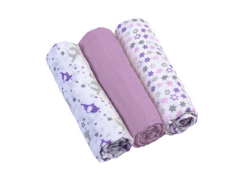 Набор пеленок BabyOno 3 шт. лиловый, р.
Набор пеленок BabyOno 3 шт. лиловый, р.