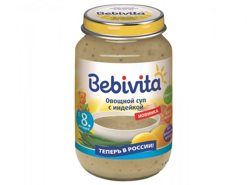 

Суп Bebivita Овощной с индейкой 190 г