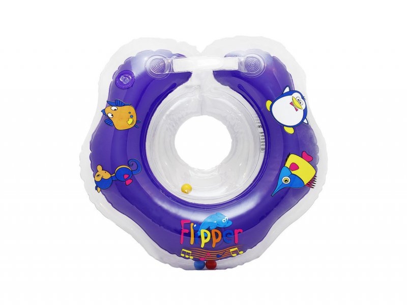 

Круг Roxy-Kids, Flipper для купания на шею с музыкой Буль-буль водичка фиолетовый