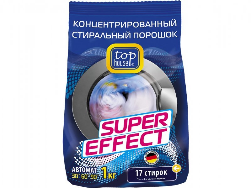 

Порошок стиральный Top House концентрат Super Effect автомат, 1 кг