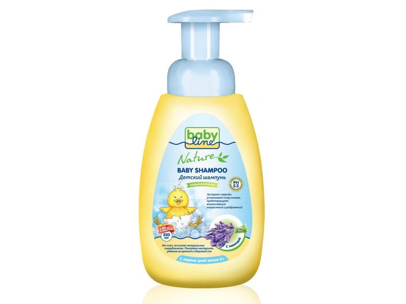 Шампунь Babyline Nature с лавандой для младенцев, 250 мл (с помпой)