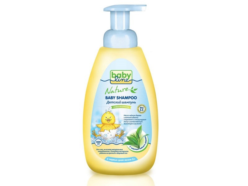 

Шампунь Babyline Nature с маслом чайного дерева для младенцев, 500 мл (с помпой)