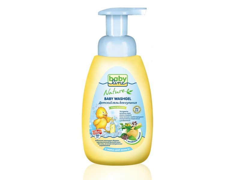 

Гель Babyline Nature для купания детей с целебными травами, 250 мл (с помпой)