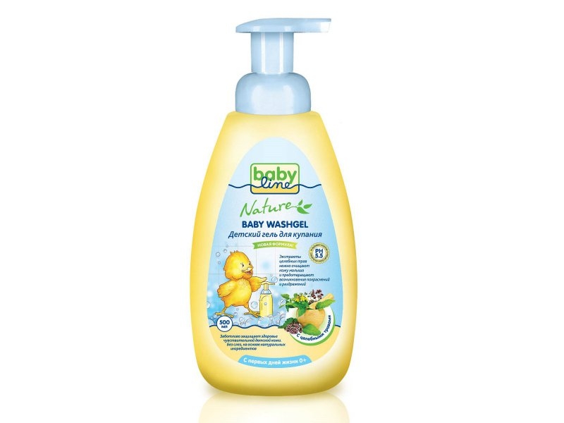 

Гель Babyline Nature для купания детей с целебными травами, 500 мл (с помпой)
