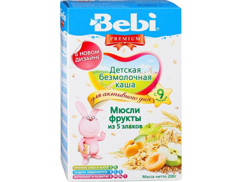 Каша молочная bebi premium фруктово-злаковое ассорти