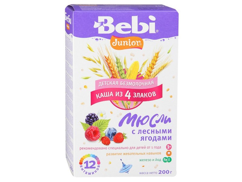 Bebi мюсли вишня банан каша