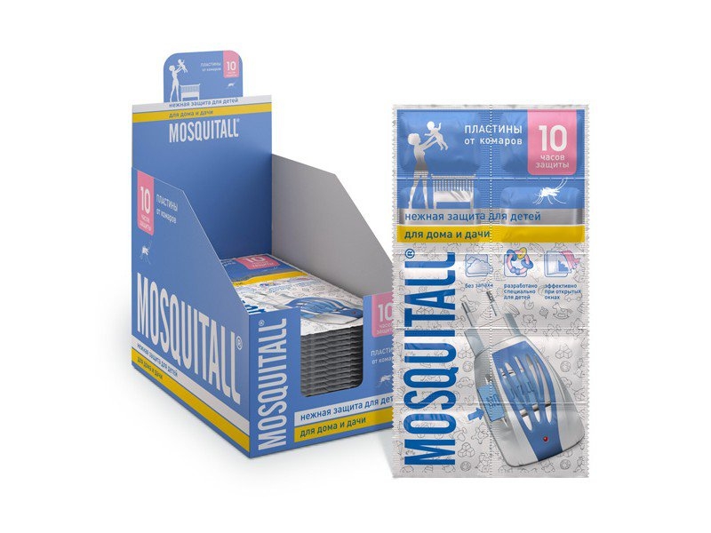 

Пластины Mosquitall Нежная защита для детей от комаров 10 шт