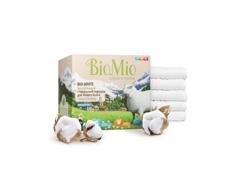 

Порошок стиральный BioMio Bio-White д/белого белья, с экстр. хлопка. 1,5 кг