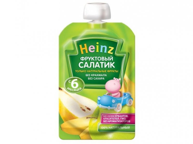 

Пюре Heinz Фруктовый салатик 100 г дойпак