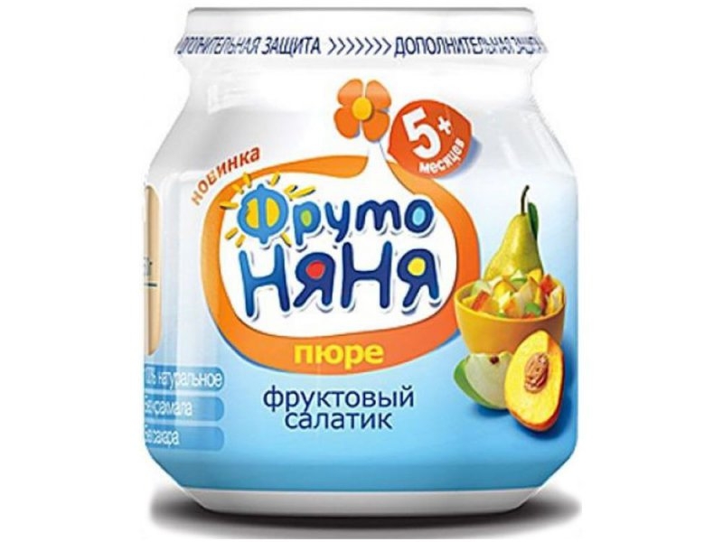 

Пюре Фрутоняня Фруктовый салатик 100 г