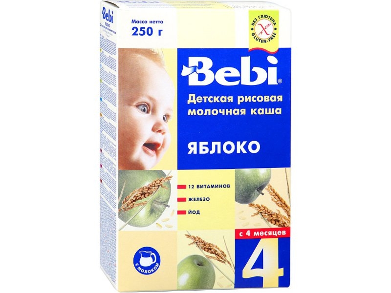 Молочная каша bebi с 4 месяцев