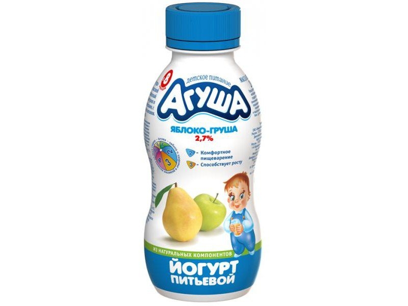 

Йогурт Агуша питьевой яблоко, груша 200 г