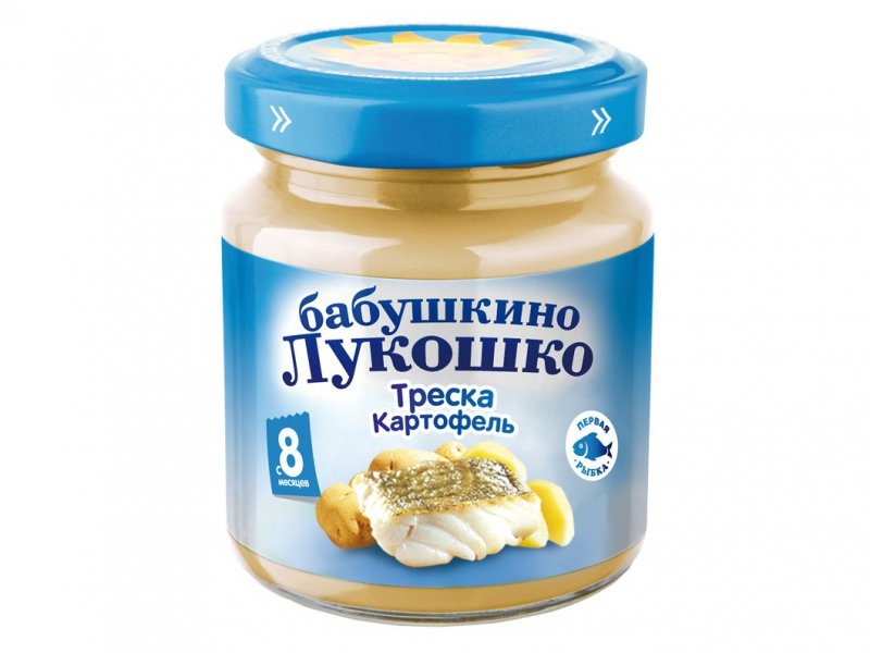 

Пюре Бабушкино Лукошко Треска, картофель 100 г