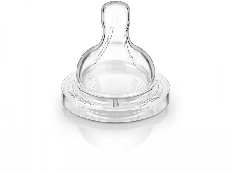 

Соска Philips Avent серии Classic+ медленный поток 1 мес.+, 2 шт.