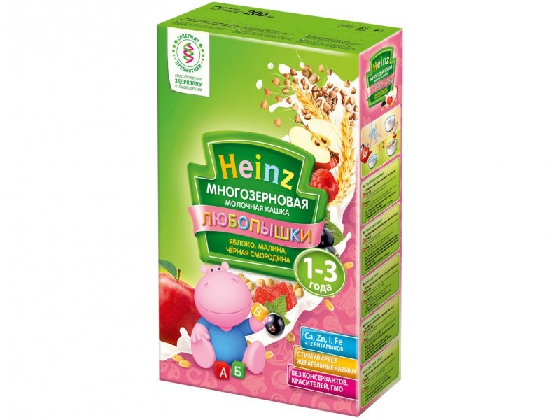

Каша Heinz, Любопышки молочная многозерновая яблоко, малина, ч.смородина 200 г