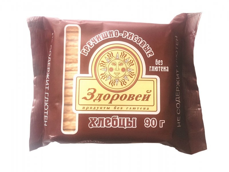 

Хлебцы Здоровей, гречишно-рисовые б/глютена 90 г