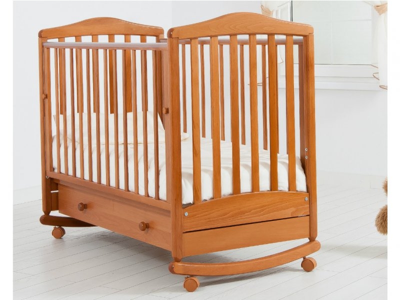 

Кроватка Gandylyan, Симоник колесо/качалка вишня