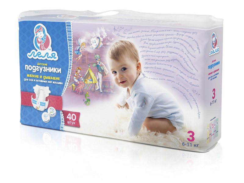 

Подгузники Леля детские № 3 (6-11 кг) 40 шт