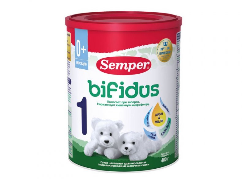 

Смесь Semper Bifidus Nutradefense-1 молочная 400 г банка