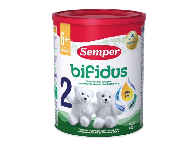 

Смесь Semper Bifidus Nutradefense-2 молочная 400 г банка