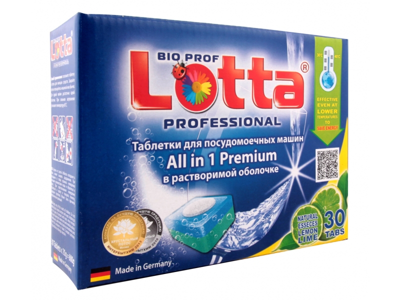 

Таблетки для ПММ Lotta Allin1 (растворимая оболочка), 30 шт