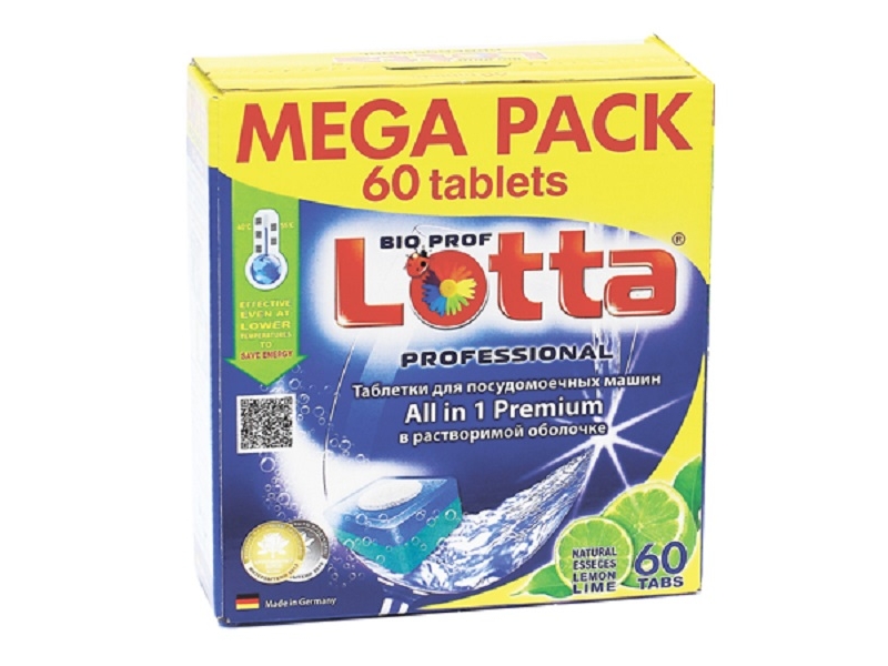 

Таблетки для ПММ Lotta Allin1 Mega Pack (растворимая оболочка), 60 шт