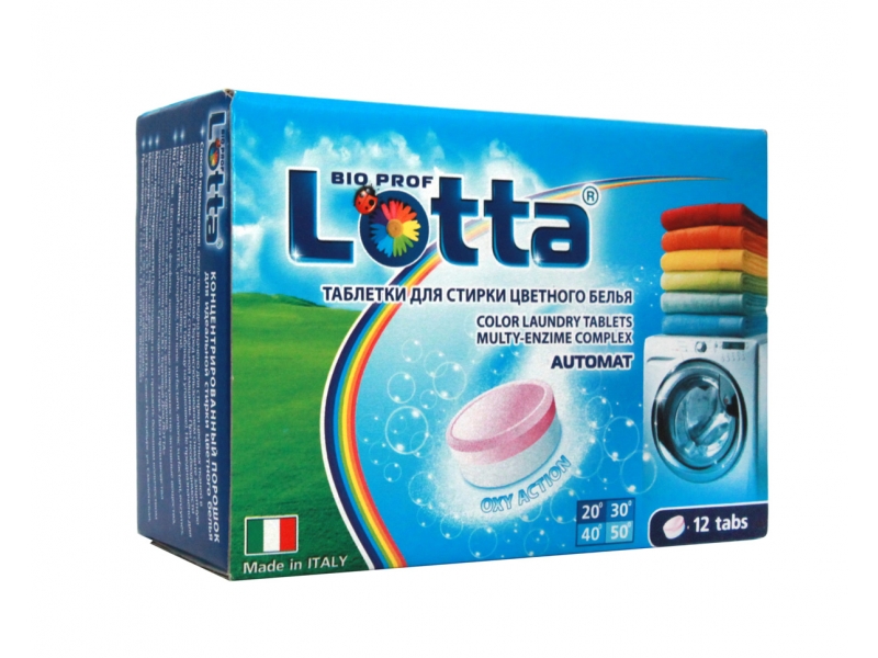 

Таблетки для стирки Lotta цветного белья, 12 шт