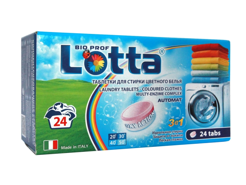 

Таблетки для стирки Lotta цветного белья, 24 шт