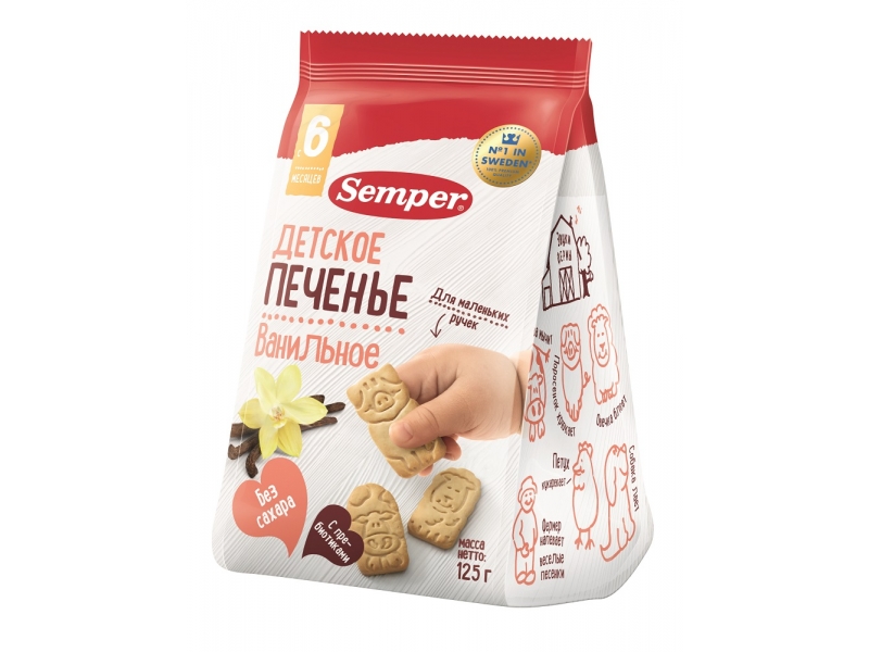 

Печенье Semper детское, Ванильное NaturBalance 125 г