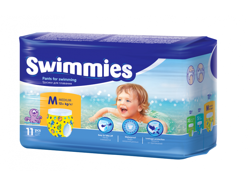 

Трусики Swimmies для плавания Medium (12+ кг), 11 шт