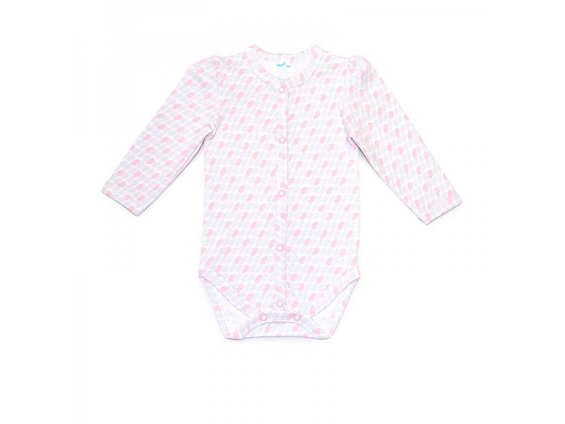 

Боди Кит, длинный рукав оливково-розовый, р