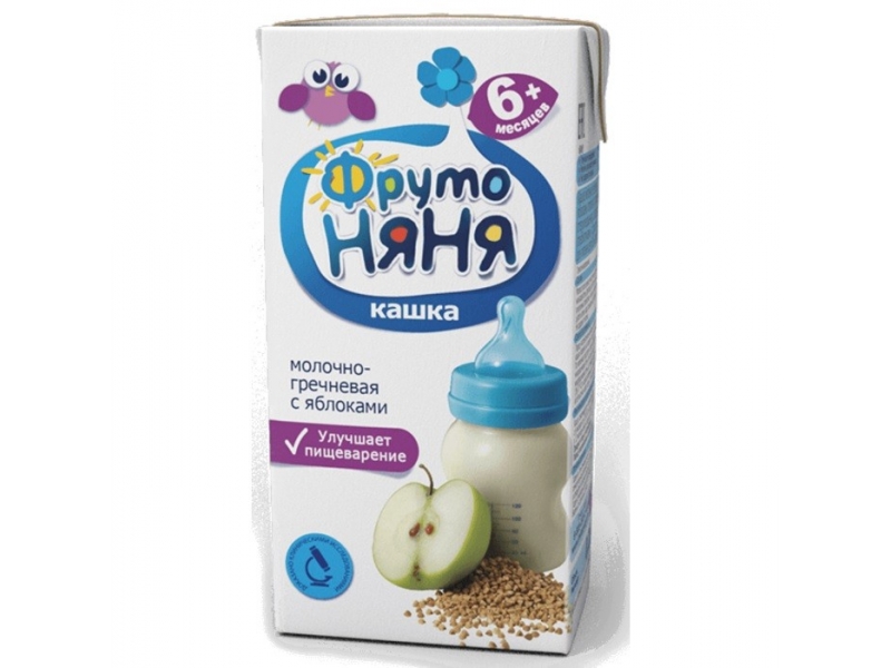 

Каша Фрутоняня, молочная гречневая с яблоками, готовая 0,2 л