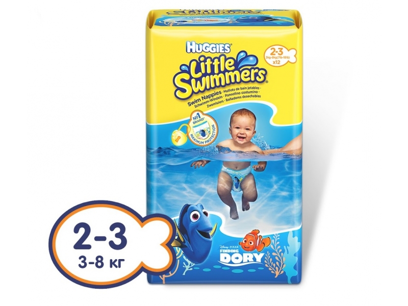

Подгузники-трусики Huggies Little Swimmers для плавания 2-3 (3-8 кг), 12 шт.