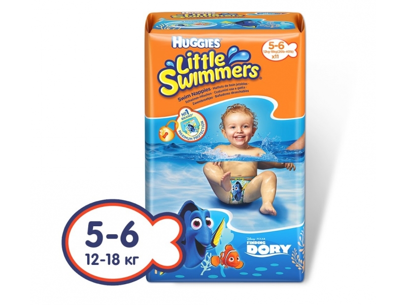 

Подгузники-трусики Huggies Little Swimmers для плавания 5-6 (12-18 кг), 11 шт.