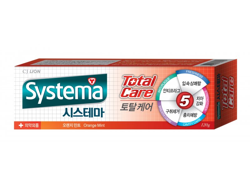 

Зубная паста CJ Lion Systema для полной защиты, с ароматом апельсина и мяты, 120 г