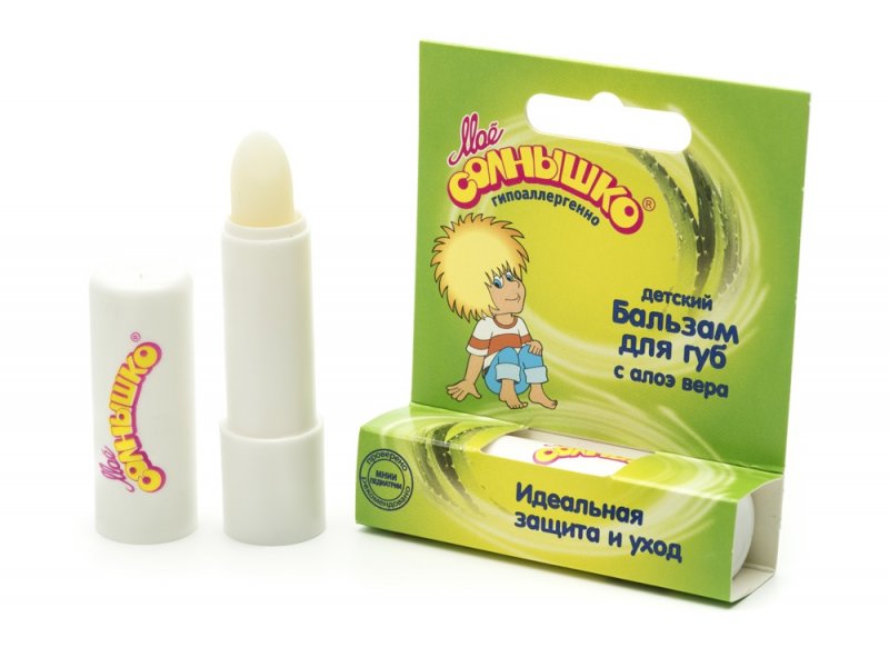 

Бальзам для губ Моё солнышко, с экстрактом алоэ, 2,8 г