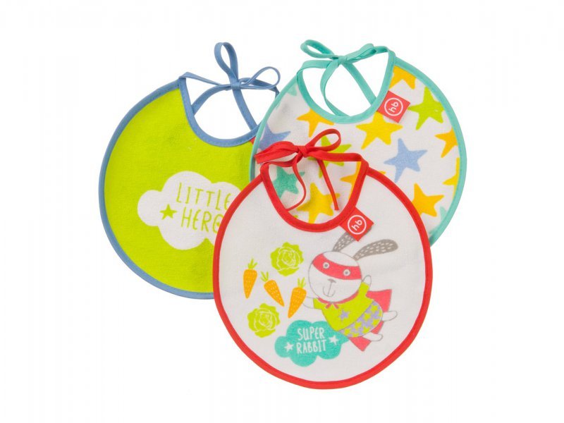 

Нагрудники Happy Baby, Baby bibs set, 3 шт. Зайка