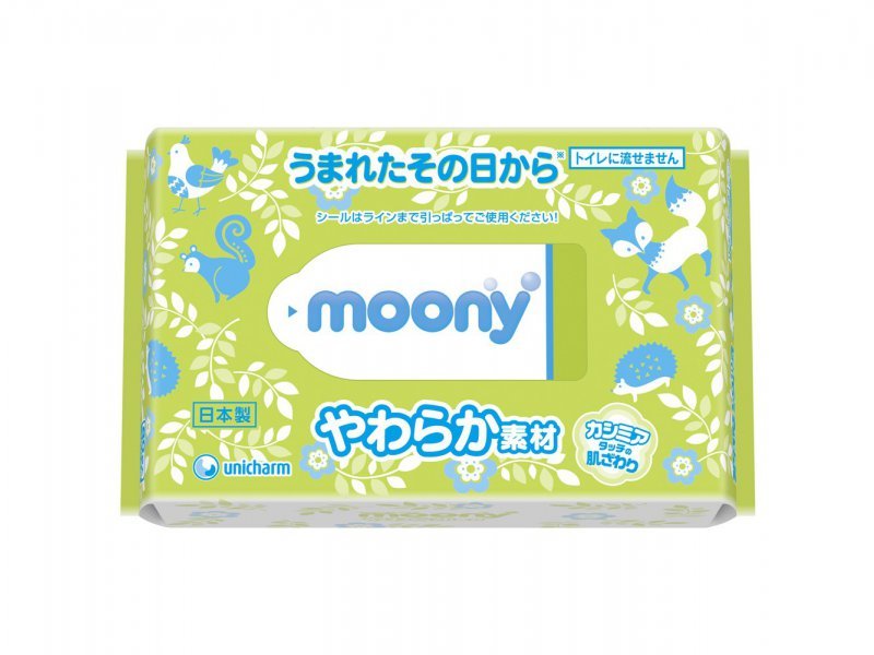 

Салфетки влажные Moony для малышей, мягкая упаковка 80 шт.
