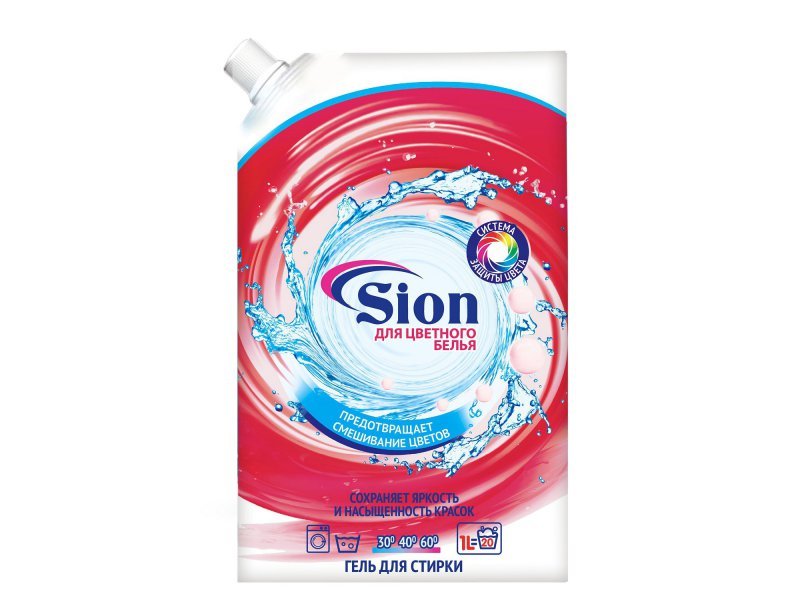 

Гель Sion для стирки цветного белья, 1 л