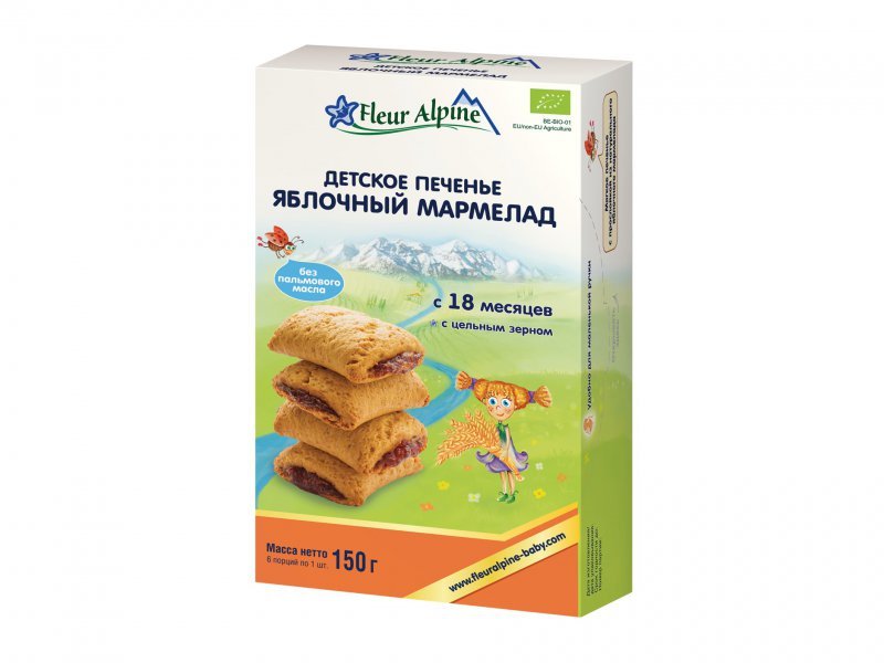 

Печенье Fleur Alpine органик, Яблочный мармелад 150 г