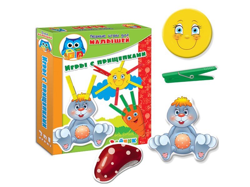 

Игра настольная Vladi Toys, Первые игры для малышей. Зайка
