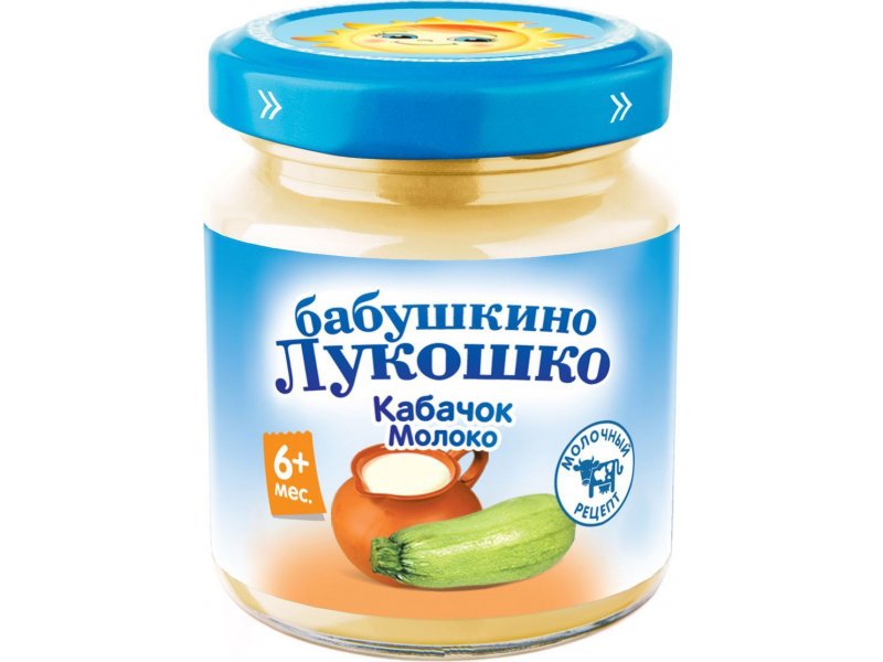 

Пюре Бабушкино Лукошко Кабачок, молоко 100 г