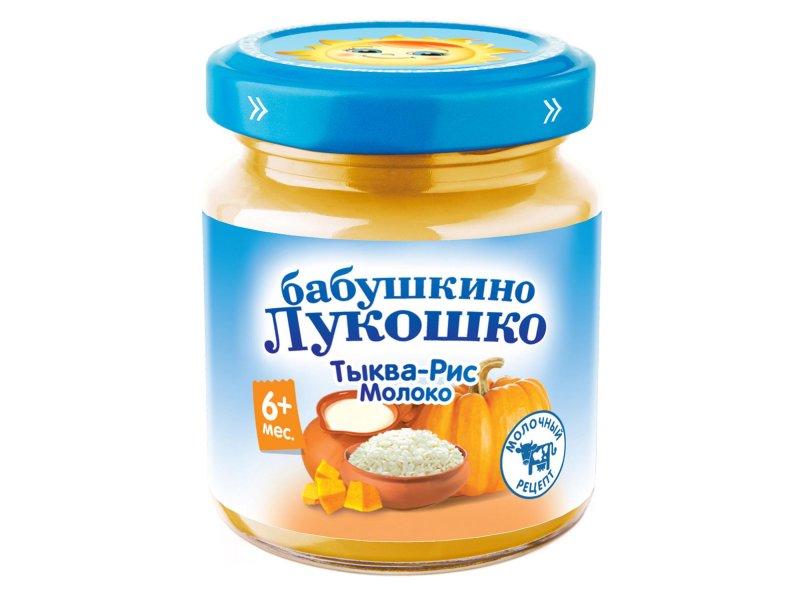 

Пюре Бабушкино Лукошко Тыква, рис, молоко 100 г