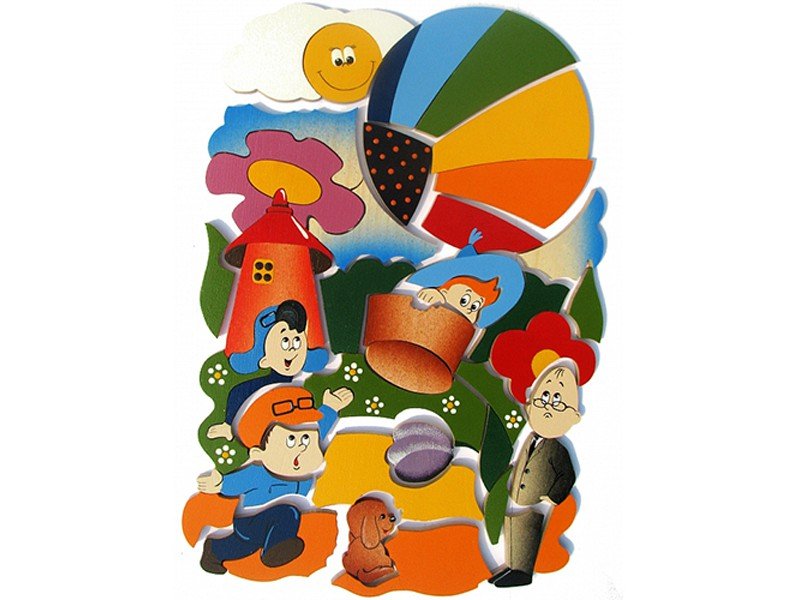 

Игрушка из дерева Крона, Мозаика, Незнайка на воздушном шаре