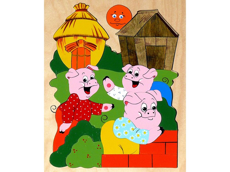 

Игрушка из дерева Крона, Мозаика, Три поросенка-1