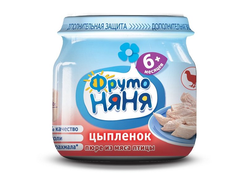 

Пюре ФрутоНяня Цыпленок 80 г