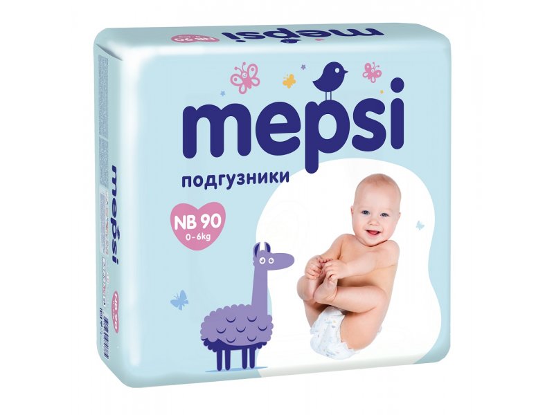 

Подгузники Mepsi Премиум NB (до 6 кг.), 90 шт.