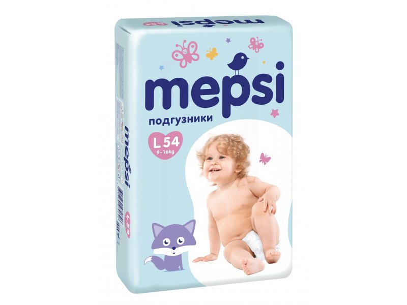 

Подгузники Mepsi Премиум L (9-16 кг.), 54 шт.